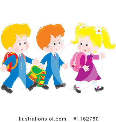 Royalty-Free (RF) School Children Clipart Illustration by Alex Bannykh - Stock Sample #1162760