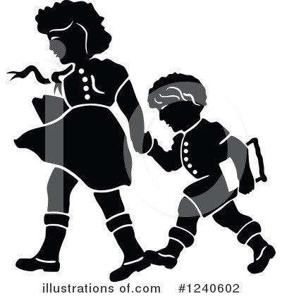Royalty-Free (RF) School Children Clipart Illustration by pauloribau - Stock Sample #1240602