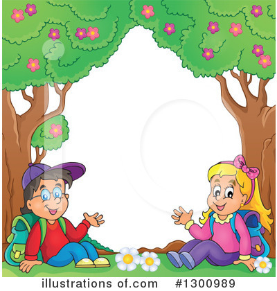 Royalty-Free (RF) School Children Clipart Illustration by visekart - Stock Sample #1300989