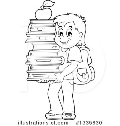 Royalty-Free (RF) School Children Clipart Illustration by visekart - Stock Sample #1335830