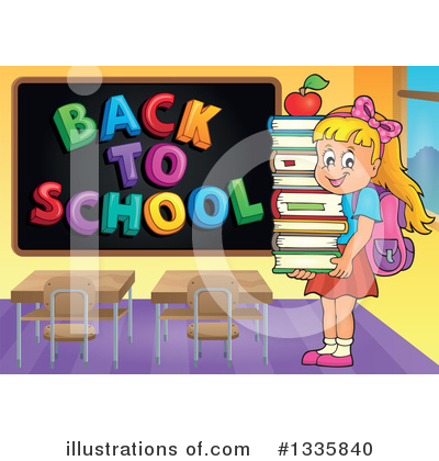 Royalty-Free (RF) School Children Clipart Illustration by visekart - Stock Sample #1335840