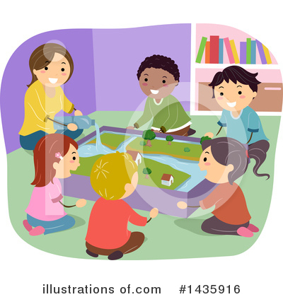Royalty-Free (RF) School Children Clipart Illustration by BNP Design Studio - Stock Sample #1435916