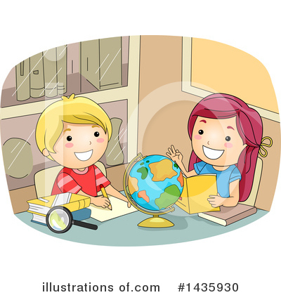 Royalty-Free (RF) School Children Clipart Illustration by BNP Design Studio - Stock Sample #1435930