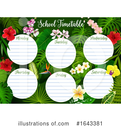 School Timetable Clipart #1643381 by Vector Tradition SM