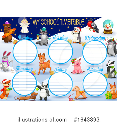 School Timetable Clipart #1643393 by Vector Tradition SM