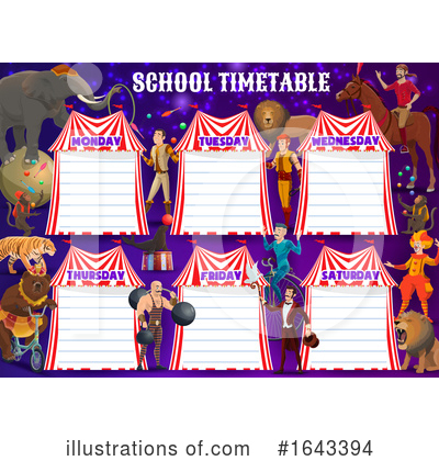 School Timetable Clipart #1643394 by Vector Tradition SM