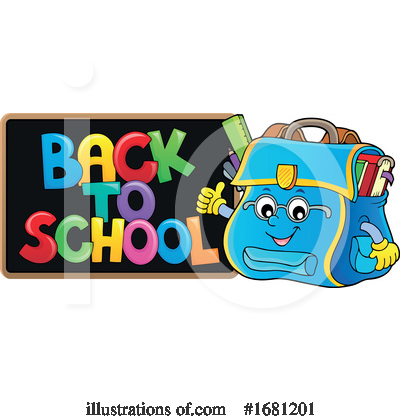 School Bag Clipart #1681201 by visekart