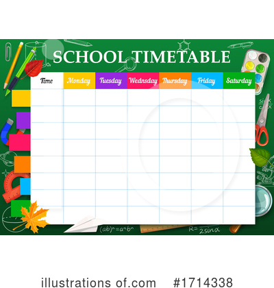 School Timetable Clipart #1714338 by Vector Tradition SM