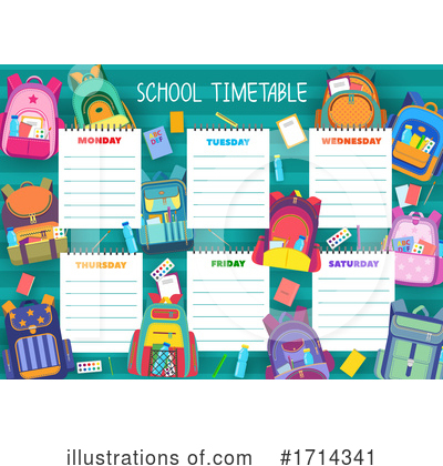 School Timetable Clipart #1714341 by Vector Tradition SM