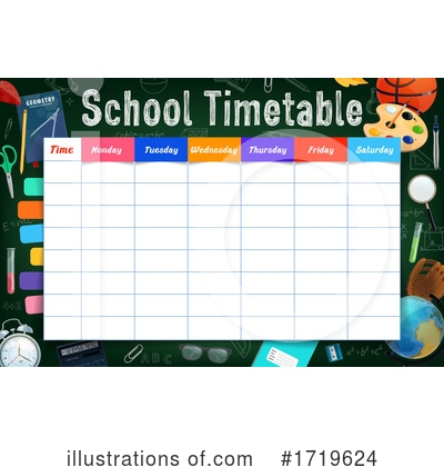 School Time Table Clipart #1719624 by Vector Tradition SM