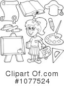 School Girl Clipart #1077524 by visekart