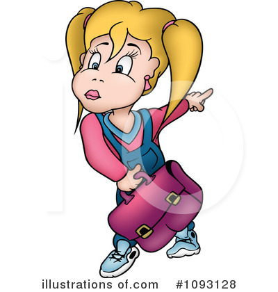 Royalty-Free (RF) School Girl Clipart Illustration by dero - Stock Sample #1093128