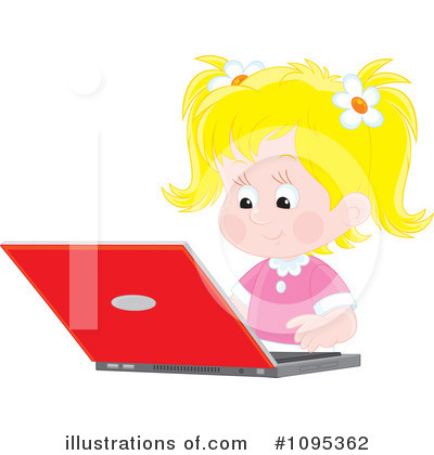 Royalty-Free (RF) School Girl Clipart Illustration by Alex Bannykh - Stock Sample #1095362
