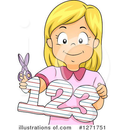 Royalty-Free (RF) School Girl Clipart Illustration by BNP Design Studio - Stock Sample #1271751