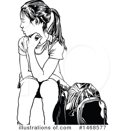 Royalty-Free (RF) School Girl Clipart Illustration by dero - Stock Sample #1468577