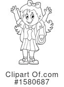School Girl Clipart #1580687 by visekart