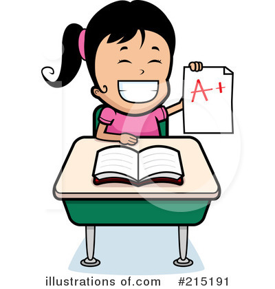 Royalty-Free (RF) School Girl Clipart Illustration by Cory Thoman - Stock Sample #215191