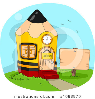 Royalty-Free (RF) School House Clipart Illustration by BNP Design Studio - Stock Sample #1098870