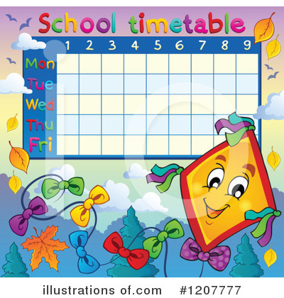 Royalty-Free (RF) School Time Table Clipart Illustration by visekart - Stock Sample #1207777