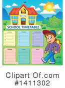 School Time Table Clipart #1411302 by visekart
