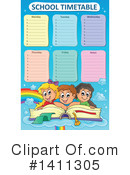 School Time Table Clipart #1411305 by visekart
