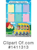 School Time Table Clipart #1411313 by visekart