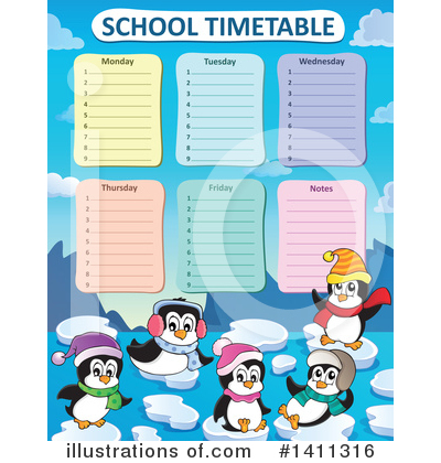 Royalty-Free (RF) School Time Table Clipart Illustration by visekart - Stock Sample #1411316
