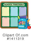 School Time Table Clipart #1411319 by visekart