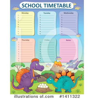Royalty-Free (RF) School Time Table Clipart Illustration by visekart - Stock Sample #1411322
