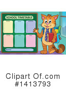 School Time Table Clipart #1413793 by visekart