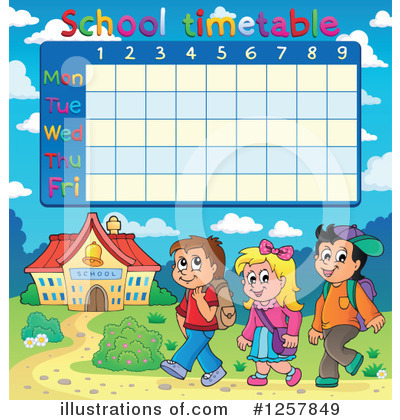 School Timetable Clipart #1257849 by visekart