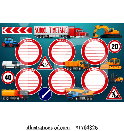 School Time Table Clipart #1704826 by Vector Tradition SM