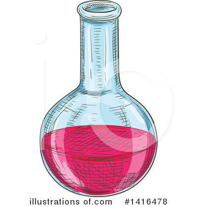 Laboratory Flask Clipart #1416478 by Vector Tradition SM