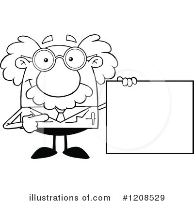 Royalty-Free (RF) Scientist Clipart Illustration by Hit Toon - Stock Sample #1208529