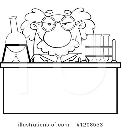 Royalty-Free (RF) Scientist Clipart Illustration by Hit Toon - Stock Sample #1208553