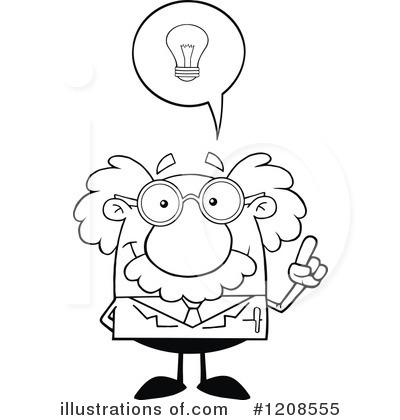 Royalty-Free (RF) Scientist Clipart Illustration by Hit Toon - Stock Sample #1208555