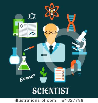 Royalty-Free (RF) Scientist Clipart Illustration by Vector Tradition SM - Stock Sample #1327799