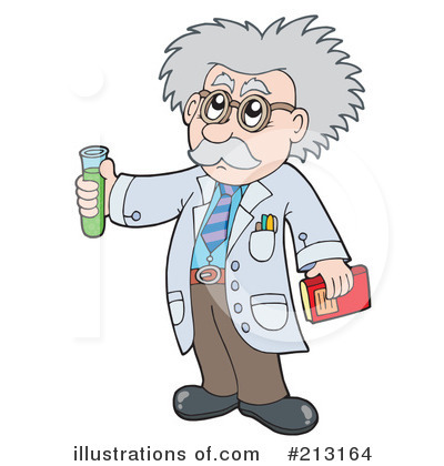 Royalty-Free (RF) Scientist Clipart Illustration by visekart - Stock Sample #213164