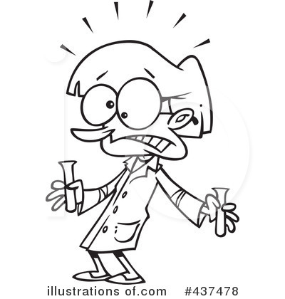 Royalty-Free (RF) Scientist Clipart Illustration by toonaday - Stock Sample #437478