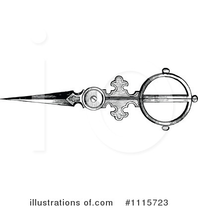 Royalty-Free (RF) Scissors Clipart Illustration by Prawny Vintage - Stock Sample #1115723