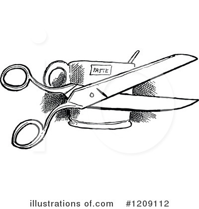 Royalty-Free (RF) Scissors Clipart Illustration by Prawny Vintage - Stock Sample #1209112
