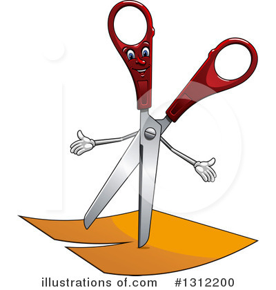 Royalty-Free (RF) Scissors Clipart Illustration by Vector Tradition SM - Stock Sample #1312200