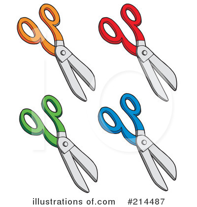 Royalty-Free (RF) Scissors Clipart Illustration by visekart - Stock Sample #214487