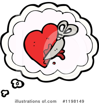 Royalty-Free (RF) Scissors Cutting Heart Clipart Illustration by lineartestpilot - Stock Sample #1198149