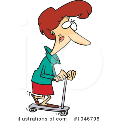 Royalty-Free (RF) Scooter Clipart Illustration by toonaday - Stock Sample #1046796