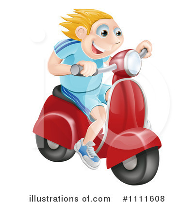 Royalty-Free (RF) Scooter Clipart Illustration by AtStockIllustration - Stock Sample #1111608