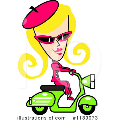 Royalty-Free (RF) Scooter Clipart Illustration by Andy Nortnik - Stock Sample #1189073