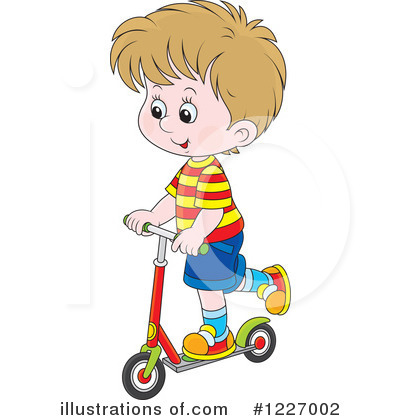 Royalty-Free (RF) Scooter Clipart Illustration by Alex Bannykh - Stock Sample #1227002