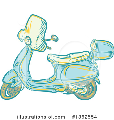 Royalty-Free (RF) Scooter Clipart Illustration by patrimonio - Stock Sample #1362554