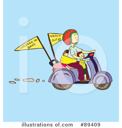 Royalty-Free (RF) Scooter Clipart Illustration by Cherie Reve - Stock Sample #89409